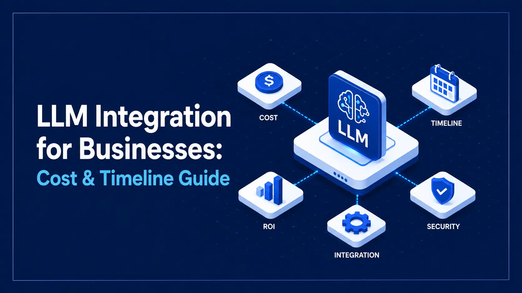 LLM integration for businesses showing cost, timeline, ROI, security, and integration guide